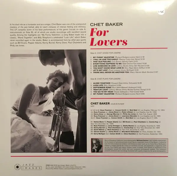 Chet Baker - For Lovers (Збірник, Моно) - фото №3