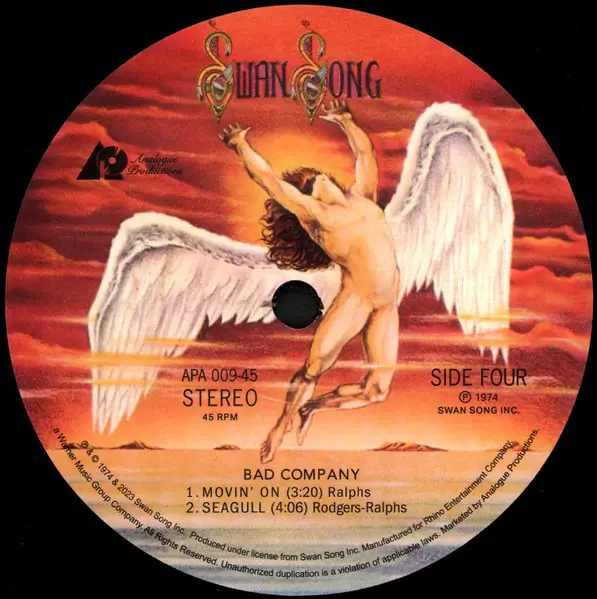 Bad Company - Bad Company (2 платівки, 180 грам, Розкладна обкладинка, 45 об/хв, Альбом, Лимітоване, Пронумерований, Перевидання, Ремастеринг) - фото №7