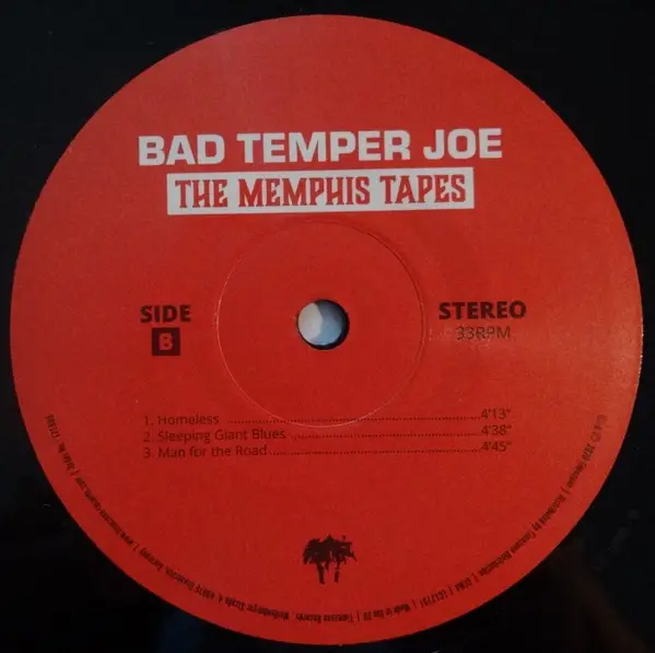 Bad Temper Joe - The Memphis Tapes (180 грамм, Альбом) - фото №4