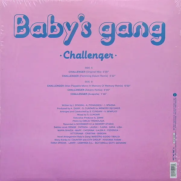 Baby's Gang - Challenger (Remixes) (33 ⅓ об/хв, Максі-сингл) - фото №2