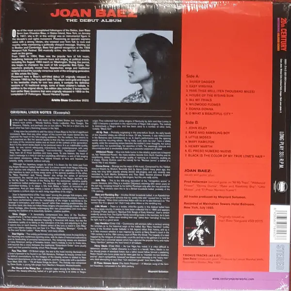 Joan Baez - Joan Baez The Debut Album (180 грамм, Красный, Альбом, Лимитированое, Переиздание) - фото №3