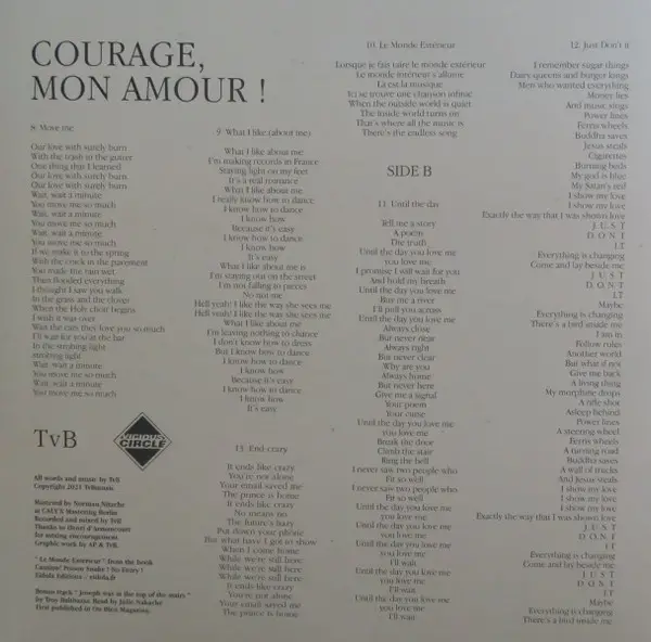 Troy Von Balthazar - Courage, Mon Amour ! (Червоний, Альбом, Лимітоване) - фото №3