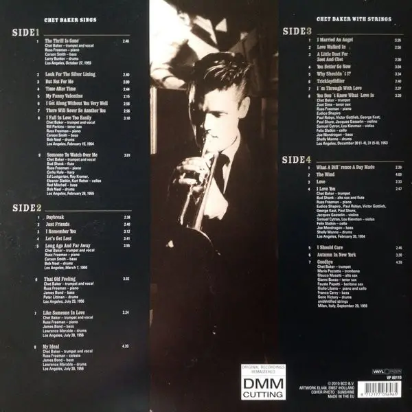 Chet Baker - Sings & Strings (2 платівки, Збірник, Ремастеринг) - фото №2