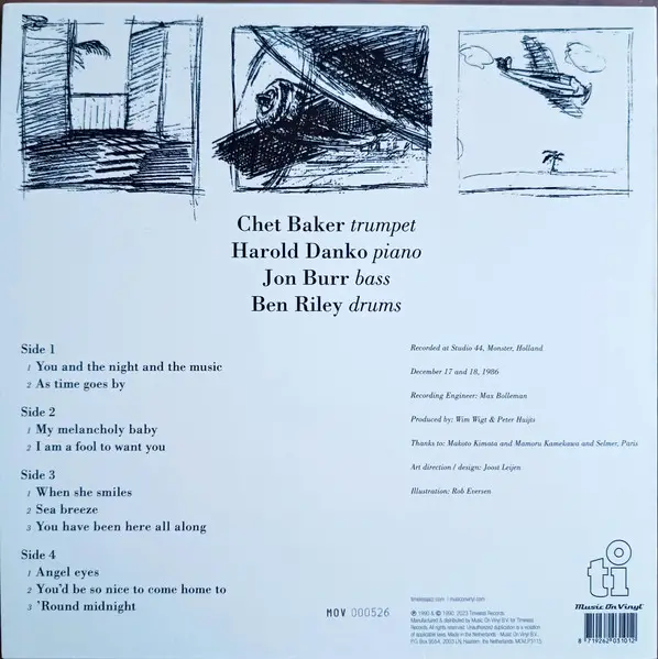 Chet Baker - As Time Goes By (Love Songs) (2 платівки, 180 грам, Напівпрозорий, Червоний, Альбом, Лимітоване, Пронумерований, Перевидання) - фото №2