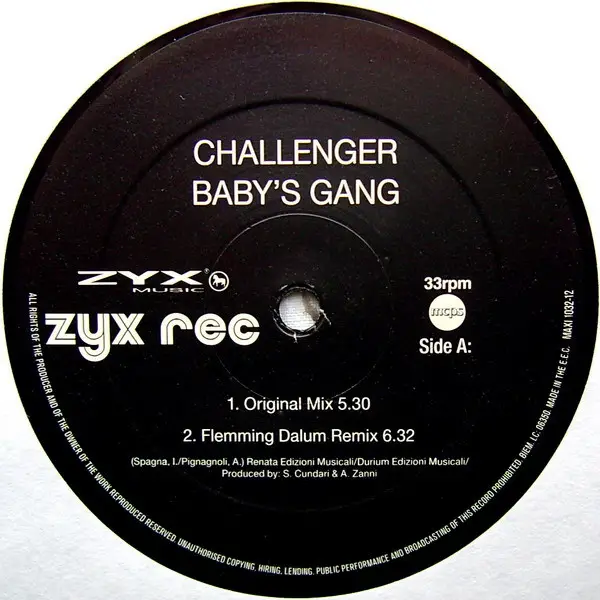 Baby's Gang - Challenger (Remixes) (33 ⅓ об/хв, Максі-сингл) - фото №3