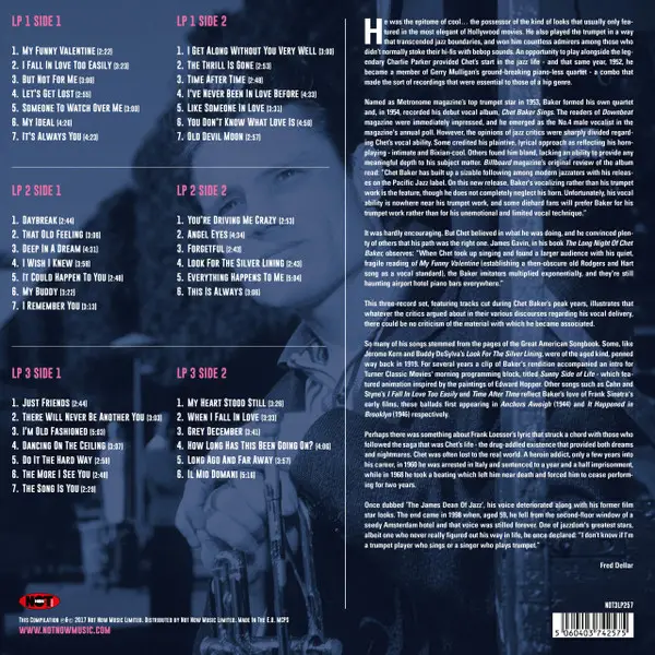 Chet Baker - Sings (3 платівки, Рожевий, Збірник, Ремастеринг) - фото №2