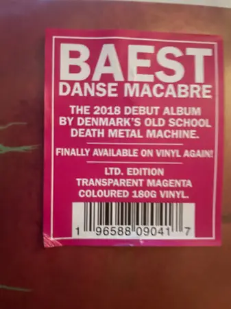 Bæst - Danse Macabre (Прозрачный, Пурпурный, 180 грамм, Альбом, Лимитированое, Переиздание) - фото №5