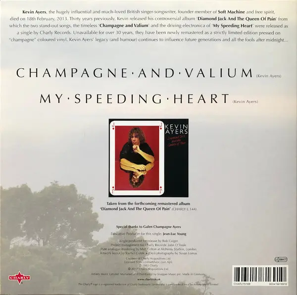 Kevin Ayers - Champagne And Valium / My Speeding Heart (45 об/мин, Record Store Day, Сингл, Лимитированое, Переиздание) - фото №2