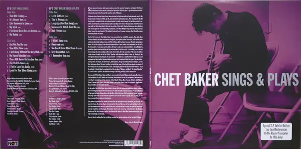 Chet Baker - Sings & Plays (2 платівки, 180 грам, Збірник) - фото №2
