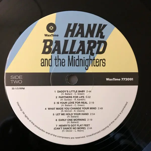 Hank Ballard & The Midnighters - Hank Ballard and the Midnighters (180 грам, Альбом, Лимітоване, Перевидання) - фото №4