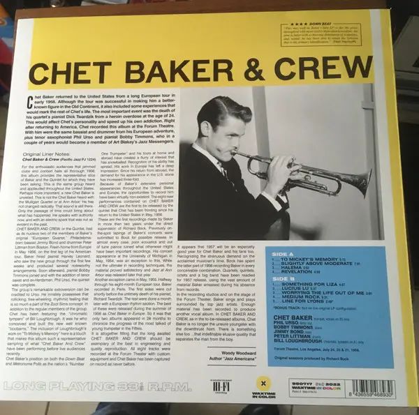 Chet Baker & Crew - Chet Baker & Crew (Лимитированое, Переиздание) - фото №2