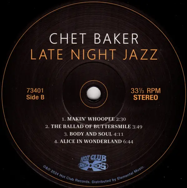 Chet Baker - Late Night Jazz (2 платівки, 180 грам, Альбом, Deluxe видання, Лимітоване, Перевидання) - фото №6