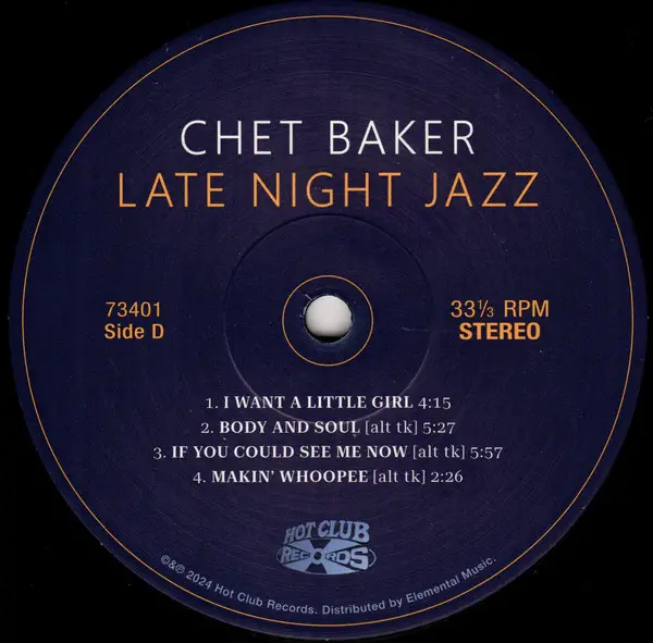 Chet Baker - Late Night Jazz (2 платівки, 180 грам, Альбом, Deluxe видання, Лимітоване, Перевидання) - фото №8
