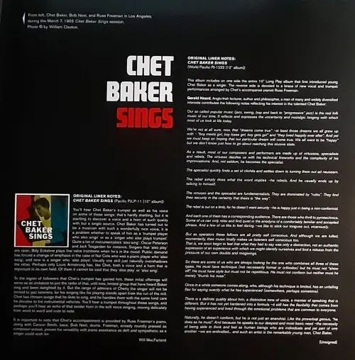Chet Baker - Young Chet (A Jazz Portrait by William Claxton) (3 платівки, Перевидання) - фото №12