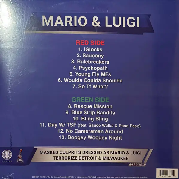 BabyTron & Certified Trapper - Mario & Luigi (Альбом, Лимитированое, Пластинка с изображением) - фото №2