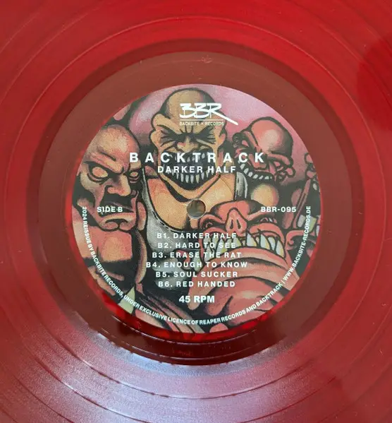 Backtrack - Darker Half (Красный, Прозрачный, 45 об/мин, Лимитированое, Дополнительная печать) - фото №3