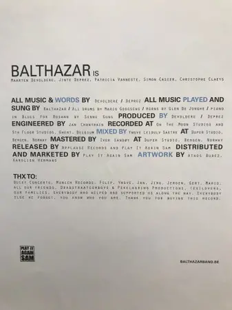 Balthazar - Applause (Альбом, Перевидання, Додатковий друк) - фото №3