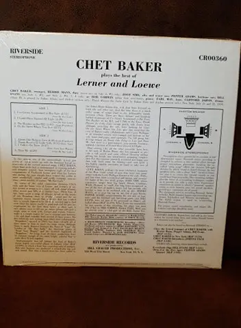 Chet Baker - Plays The Best Of Lerner & Loewe (180 грам, Альбом, Лимітоване, Перевидання, Ремастеринг) - фото №2