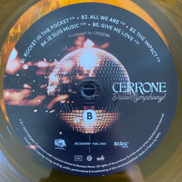 Cerrone - Disco Symphony (2LP) — купить винил | JPV