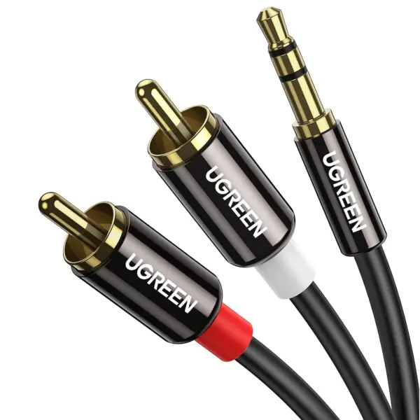 Кабель 3,5 мм – 2 × RCA Ugreen AV116, 1 м