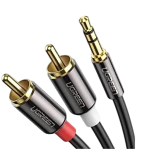 Кабель 3,5 мм – 2 × RCA Ugreen AV116, 2 м