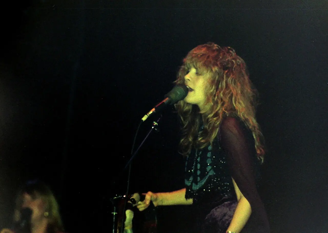 Стіві Нікс співає на концерті Fleetwood Mac у Франкфурті, 1977 рік, у турі на підтримку «Rumours»